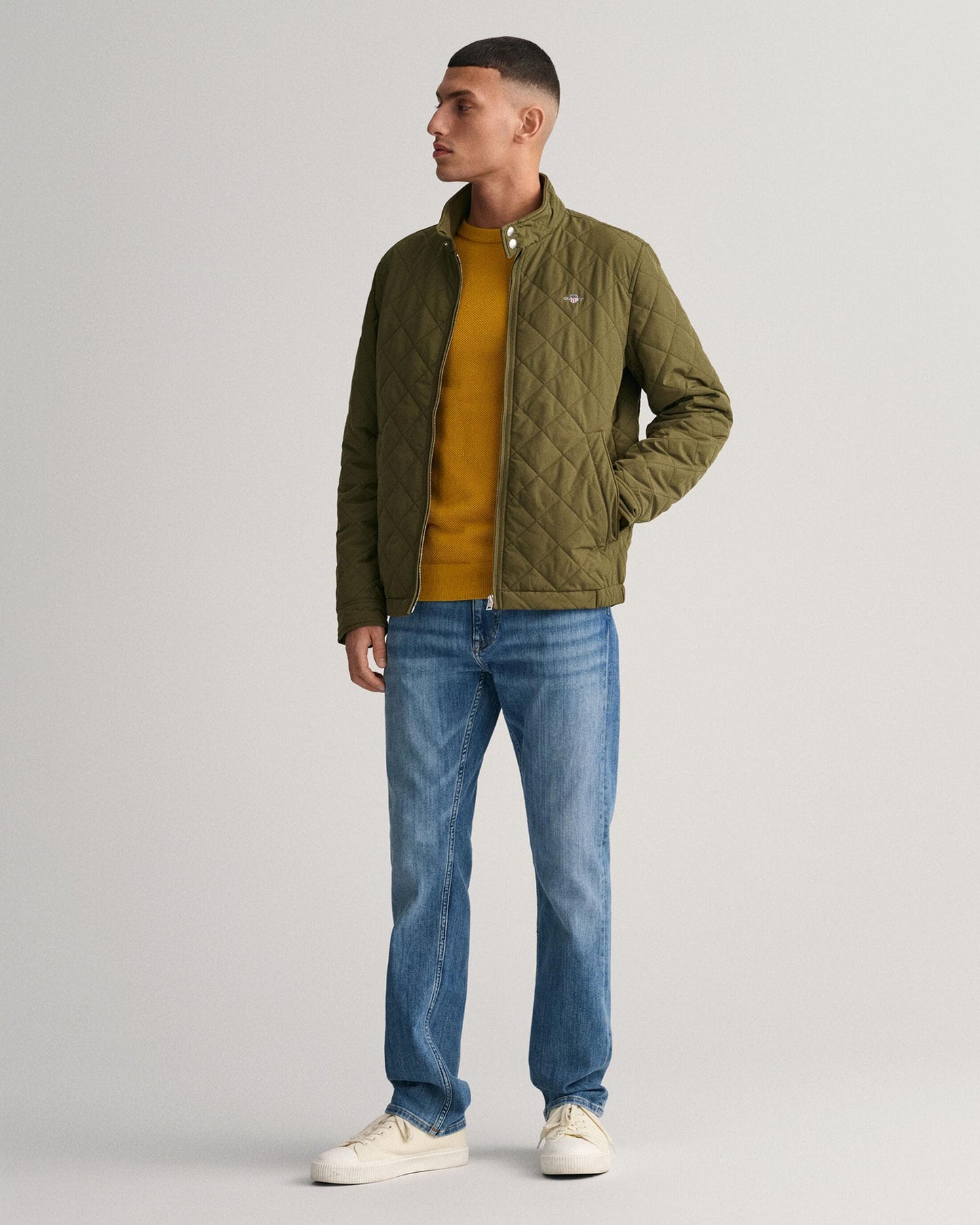 GANT Mens Quilted Windcheater Jacket - 301 Racing Green