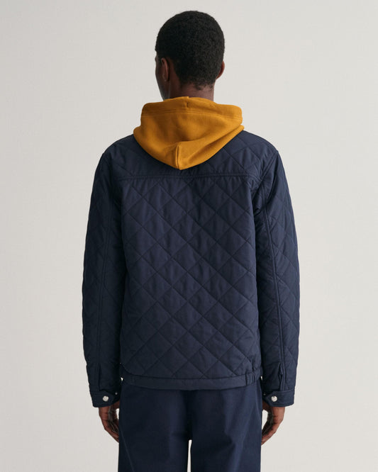 GANT Mens Quilted Windcheater Jacket - 433 Evening Blue