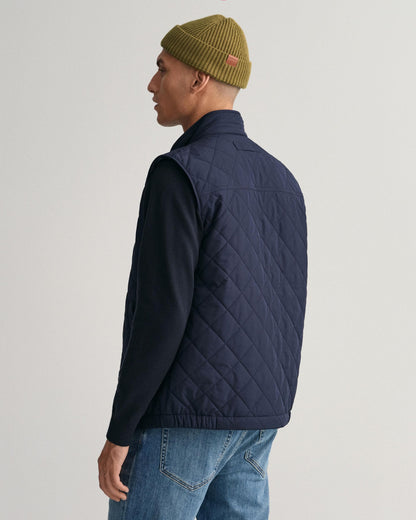 GANT Mens Quilted Windcheater Vest - 433 Evening Blue