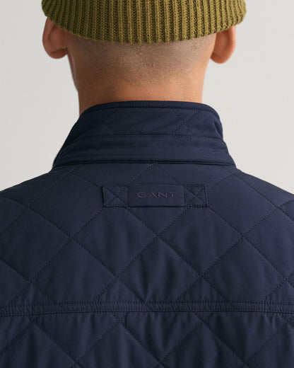 GANT Mens Quilted Windcheater Vest - 433 Evening Blue