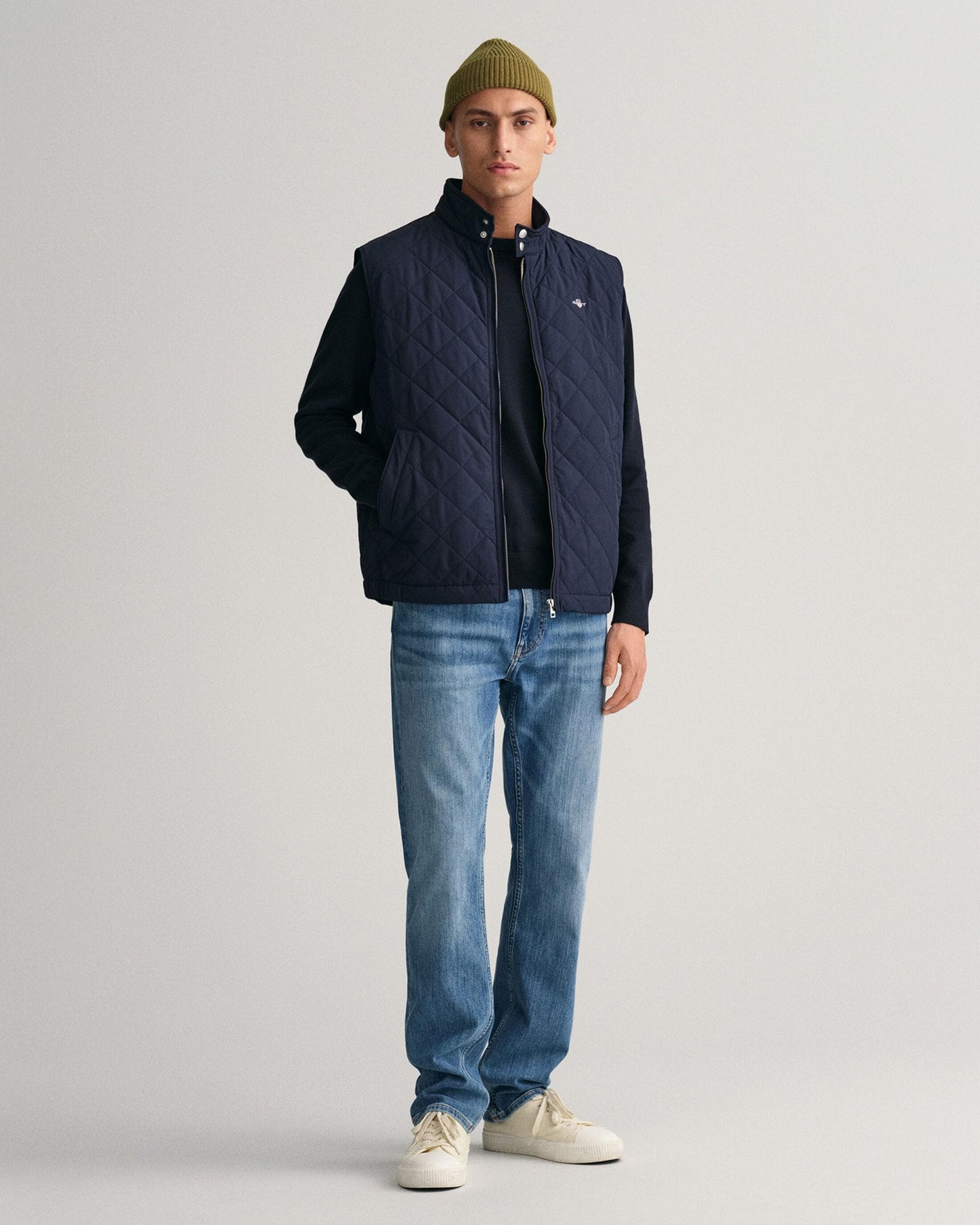 GANT Mens Quilted Windcheater Vest - 433 Evening Blue