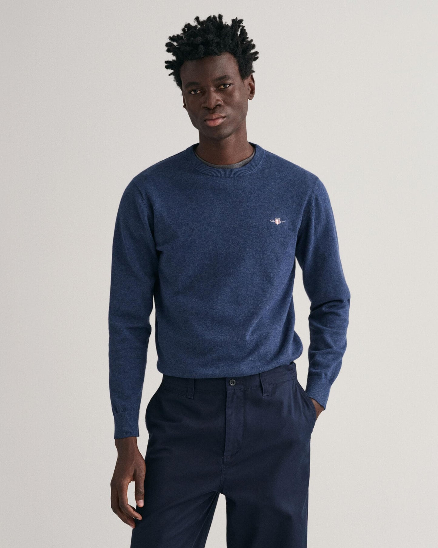 GANT Mens Classic Cotton Crew Neck Jumper