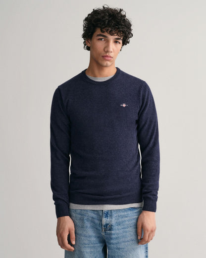 GANT Mens Superfine Lambswool Crew Neck Jumper