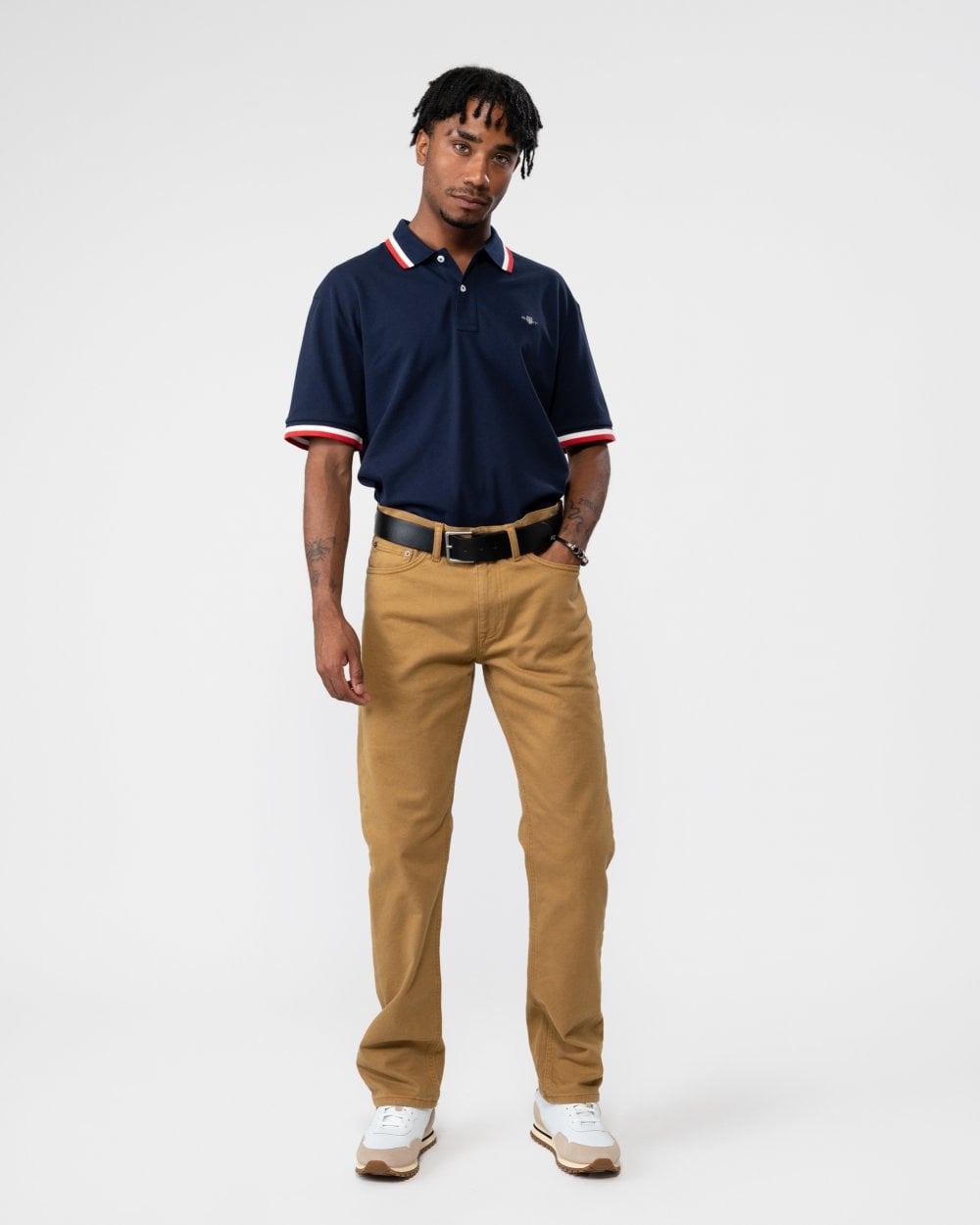 GANT Mens Regular Soft Twill Jeans - 242 Mustard Beige