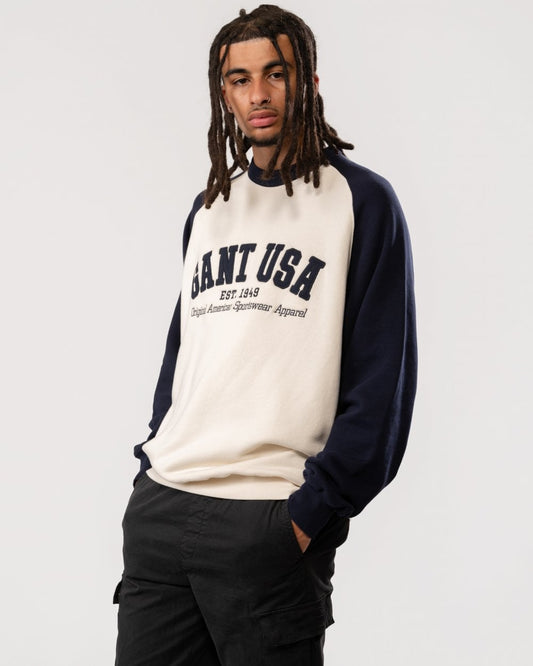 GANT USA Mens Crew Neck Sweatshirt