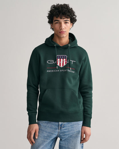GANT Mens Regular FIt Archive Shield Pullover Hoodie