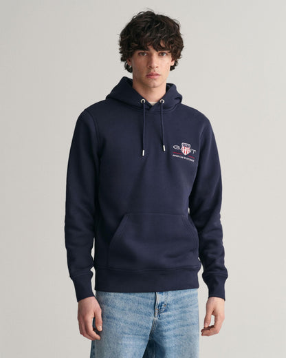 GANT Mens Regular Fit Medium Archive Shield Pullover Hoodie