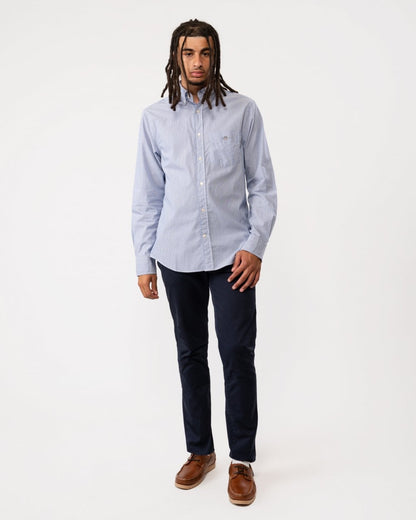 GANT Regular Fit Poplin Shield Banker Shirt - 436 College Blue