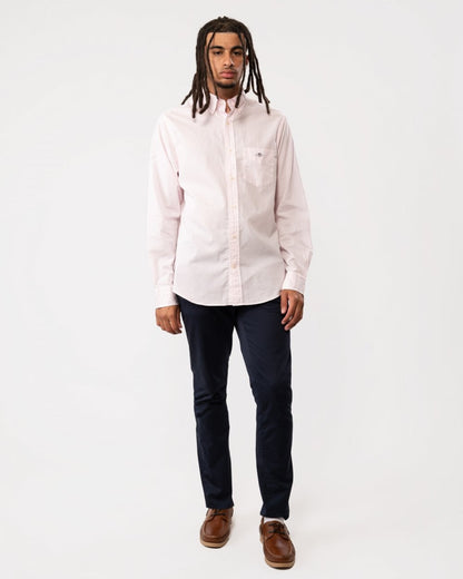 GANT Regular Fit Poplin Shield Banker Shirt - 662 Light Pink