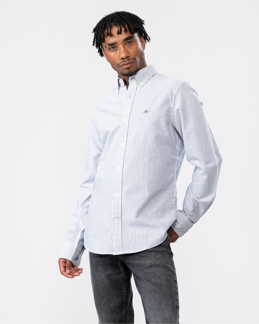 GANT Mens Slim Fit Oxford Banker Stripe Shirt