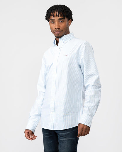 GANT Mens Slim Fit Oxford Banker Stripe Shirt