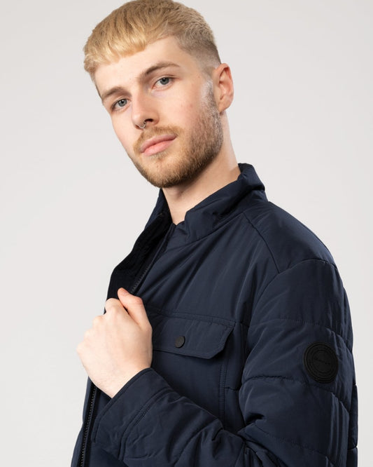 GANT Mens Channel Quilted Jacket - 433 Evening Blue