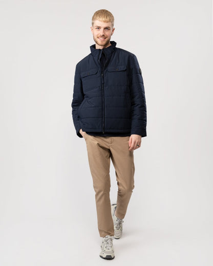 GANT Mens Channel Quilted Jacket - 433 Evening Blue