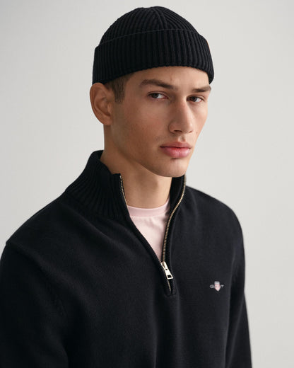 GANT Mens Casual Cotton Half Zip Jumper - 5 Black