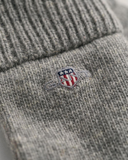 GANT Shield Wool Gloves - 93 Grey Melange