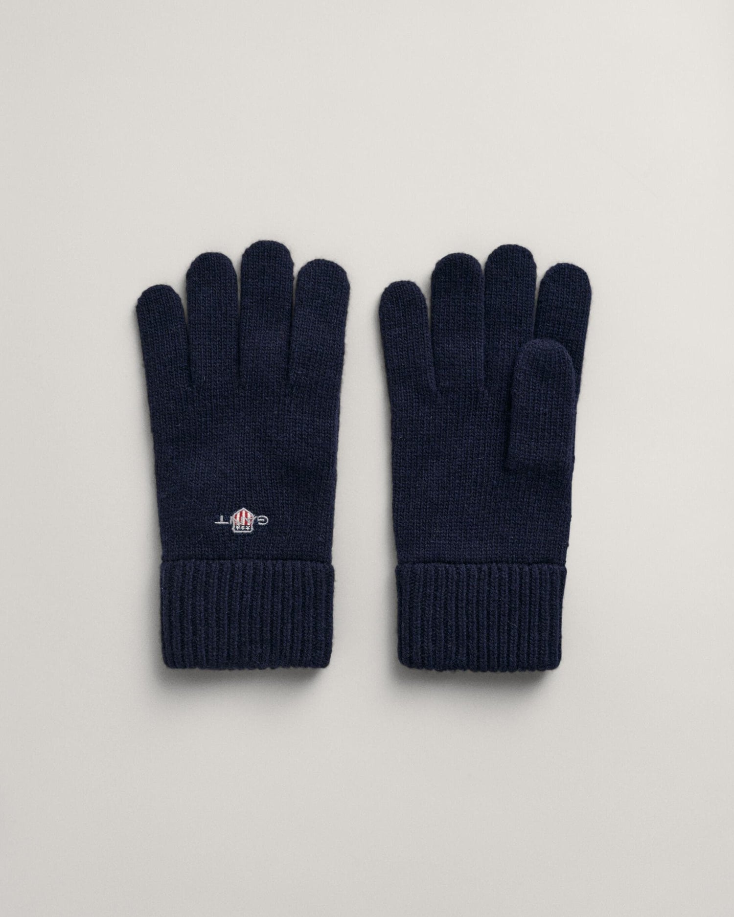 GANT Shield Wool Gloves - 410 Marine - CHO - Designer Unisex Gloves