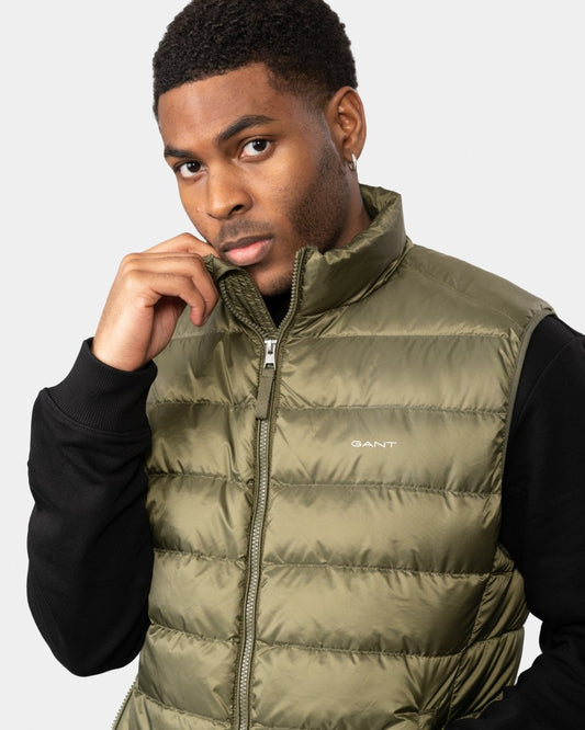 GANT Mens Light Down Gilet - 301 Racing Green