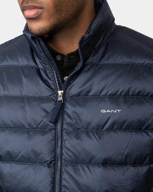 GANT Mens Light Down Gilet - 433 Evening Blue