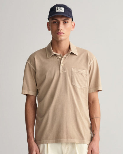 GANT Mens Solid Sunfaded Jersey Short Sleeve Rugger
