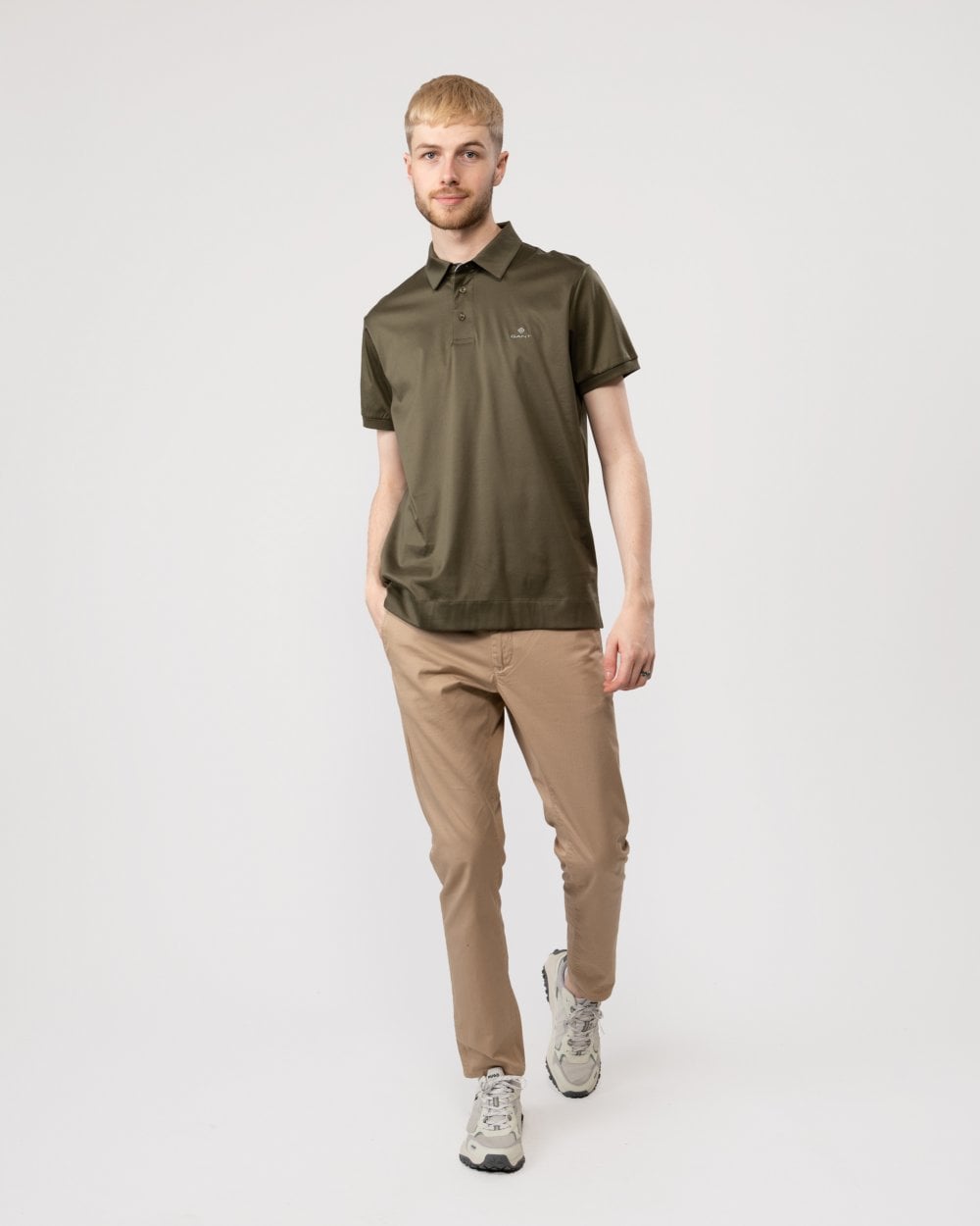 GANT Mens Mercerized Jersey Short Sleeve Rugger - 301 Racing Green