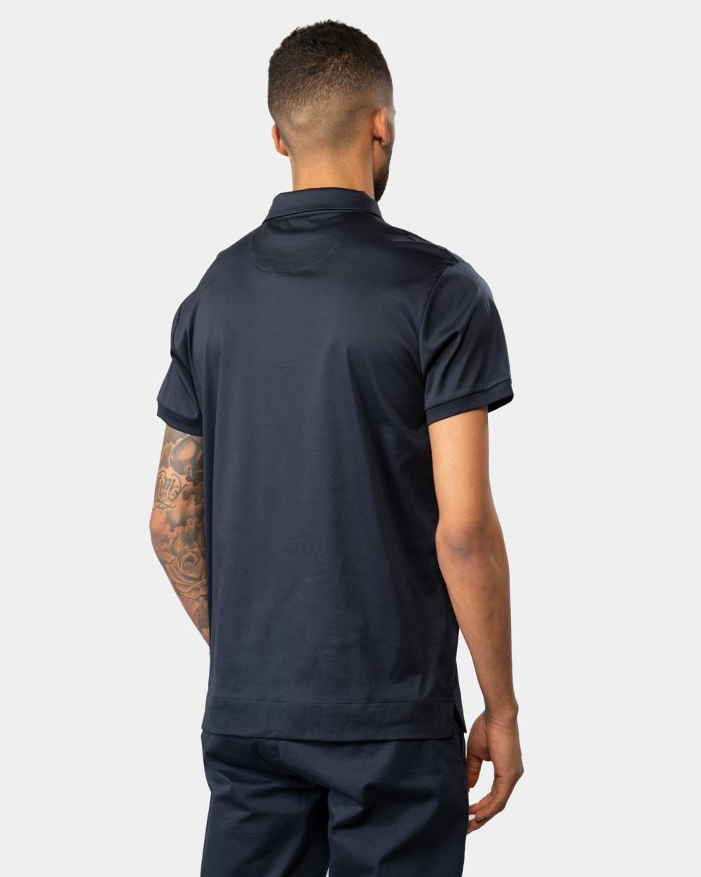 GANT Mens Mercerized Jersey Short Sleeve Rugger - 433 Evening Blue