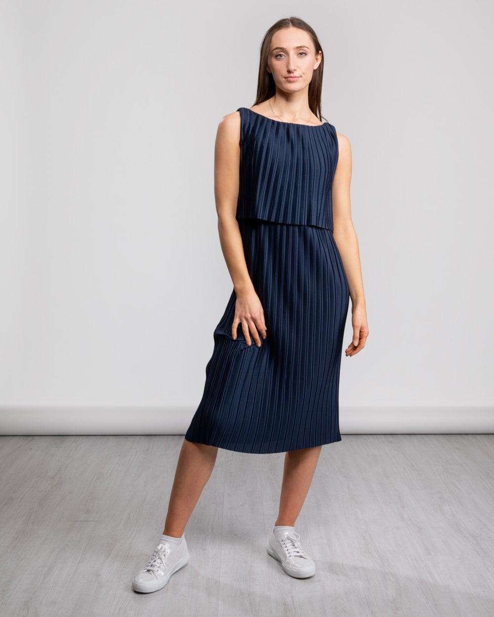 Great Plains Narcissus Jersey Pleated Womens Dress