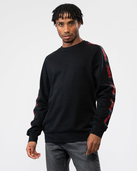 HUGO HUGO Sporty Logo Tape Mens Loungewear Sweatshirt