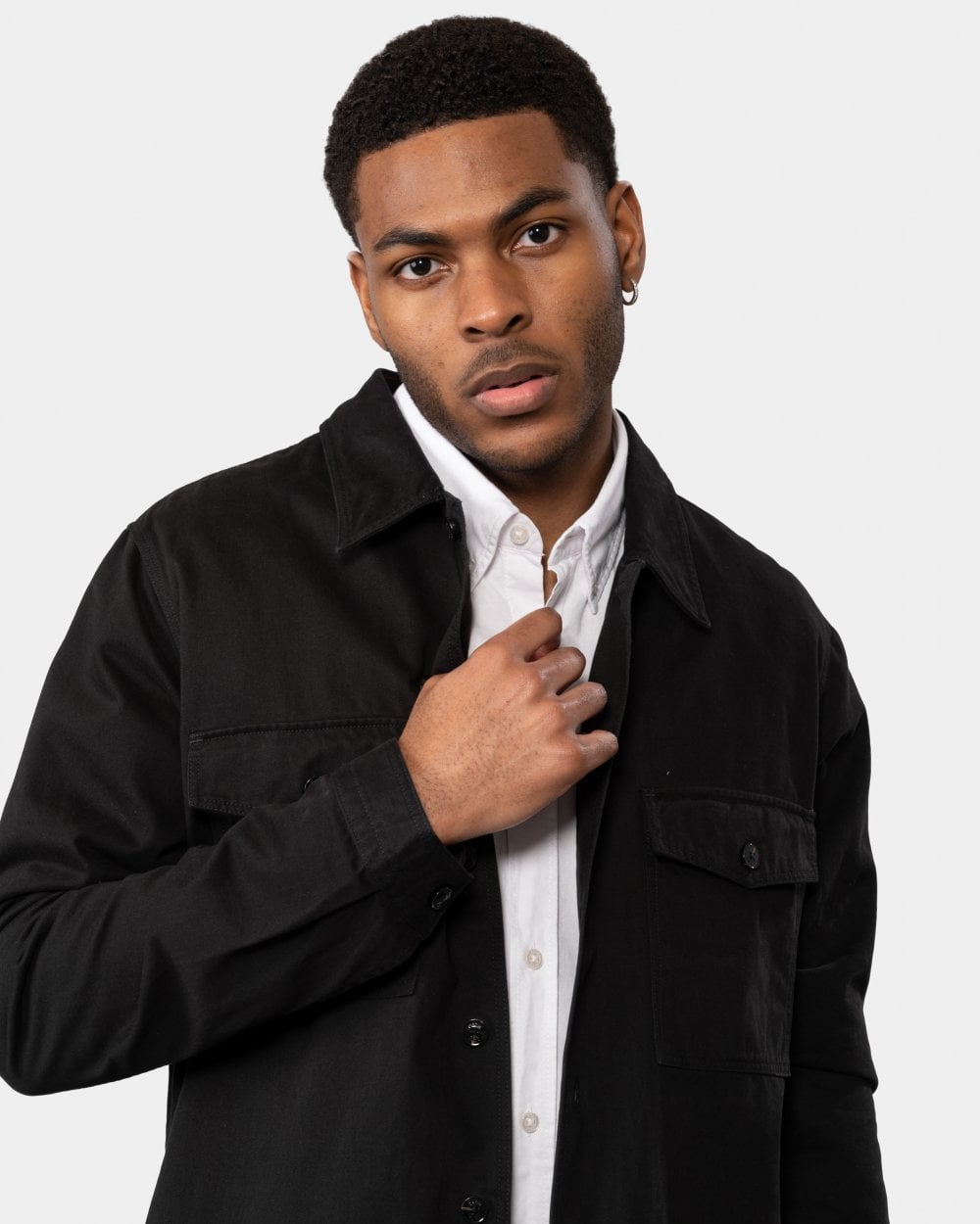 HUGO HUGO Enalu Mens Cotton Gabardine Overshirt