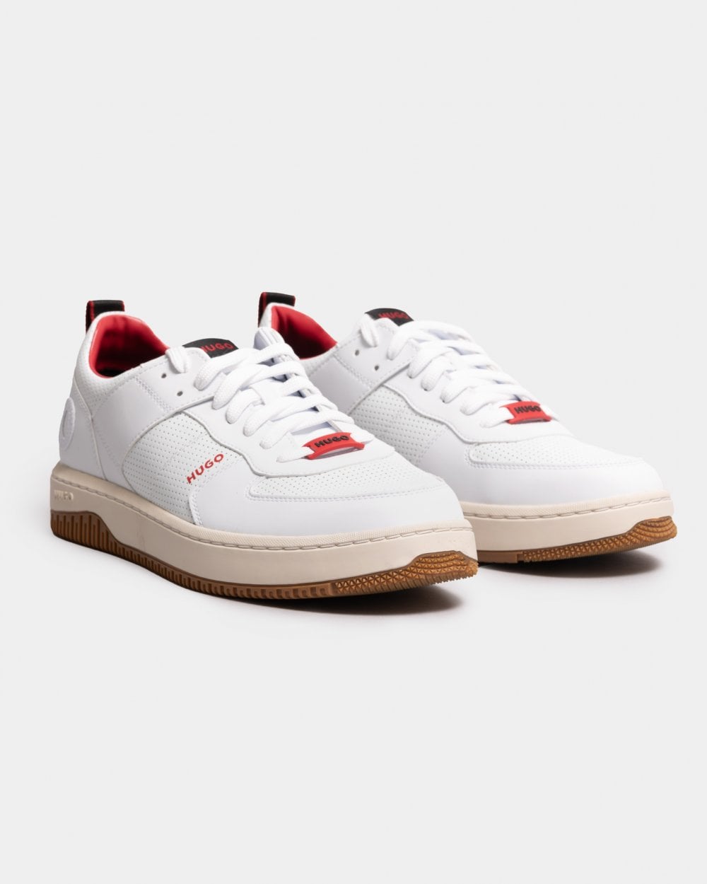 HUGO Kilian_Tenn Mens Mixed-material trainers with bonded leather and perforations