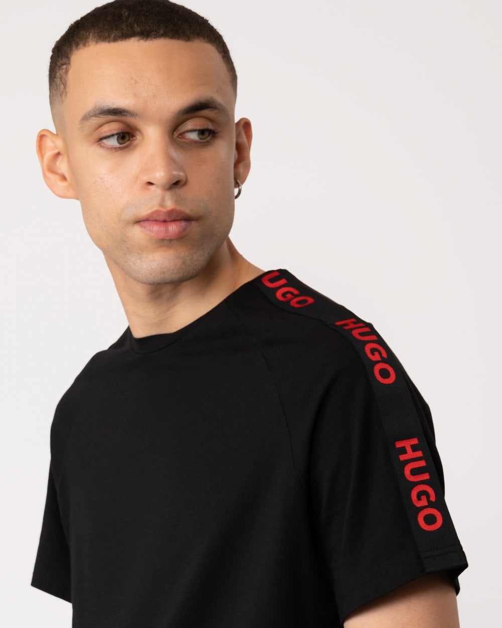 HUGO HUGO Sporty Logo Tape Mens Loungewear T-Shirt