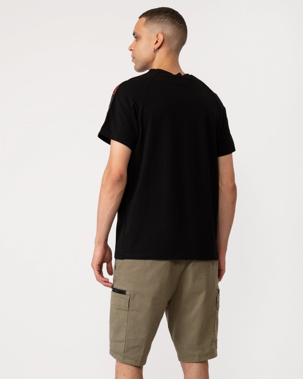 HUGO HUGO Sporty Logo Tape Mens Loungewear T-Shirt