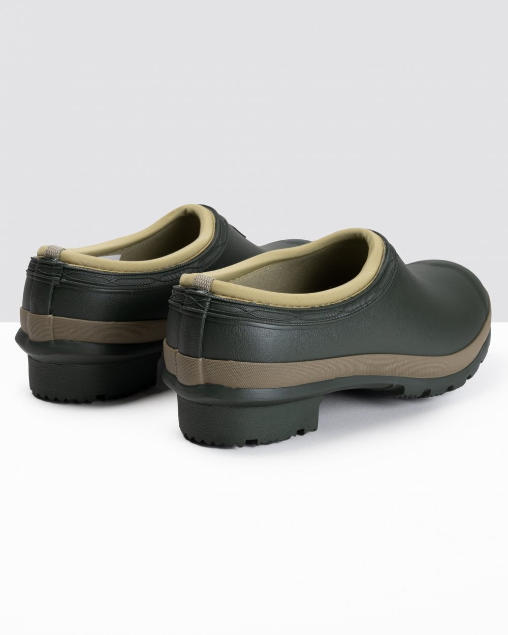 Hunter Gardener Womens Clog - Dark Olive/Clay