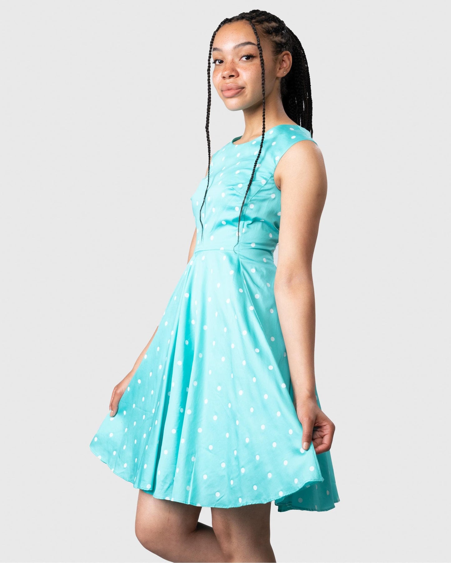 Joules Amelie Womens Dress - Ocean Green Elsa Spot