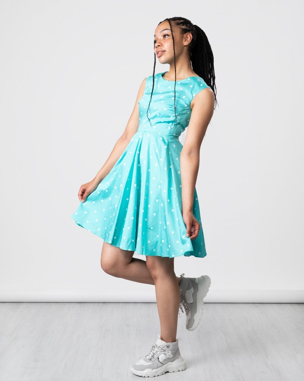 Joules Amelie Womens Dress - Ocean Green Elsa Spot
