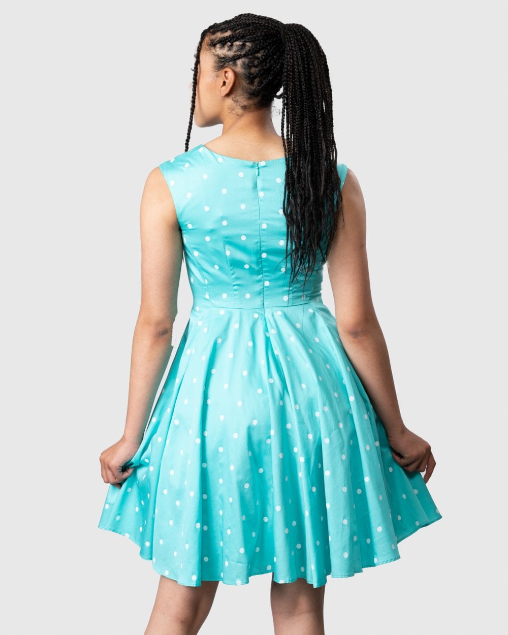 Joules Amelie Womens Dress - Ocean Green Elsa Spot