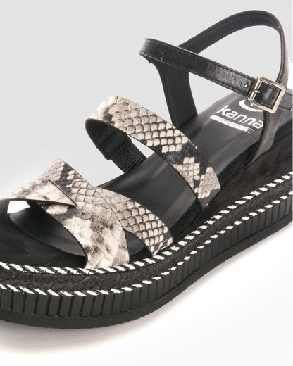 Kanna Grisel Womens Sandals - Black