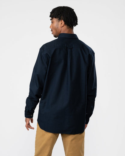 Lacoste Mens Casual Long Sleeve Woven Shirt - Navy F2W