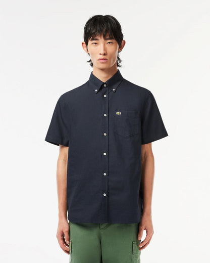 Lacoste Mens Casual Short Sleeve Woven Shirt