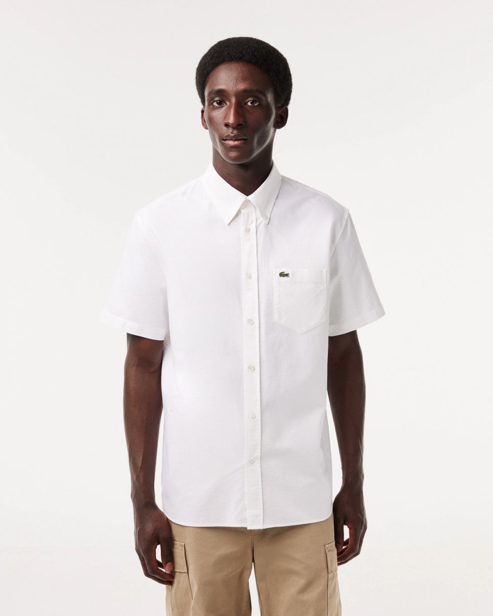 Lacoste Mens Casual Short Sleeve Woven Shirt