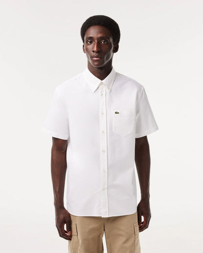 Lacoste Mens Casual Short Sleeve Woven Shirt