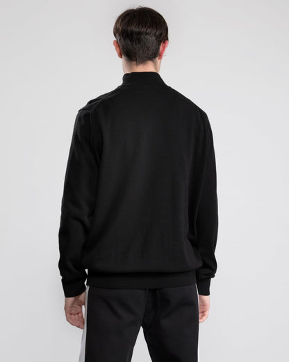 Lacoste Half Zip Logo Mens Sweatshirt - Black 031