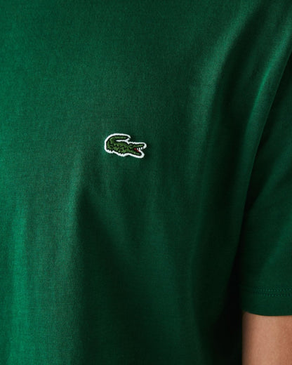 Lacoste Mens Crew Neck Pima Cotton Jersey T-Shirt - Green 132