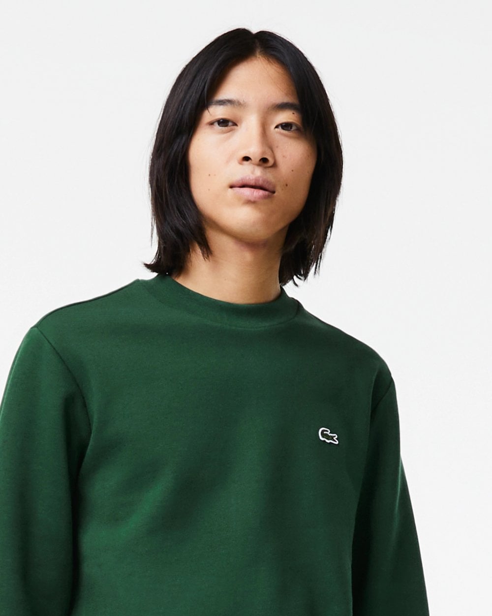 Lacoste Mens Crew Neck Fleece Sweatshirt - Green 132
