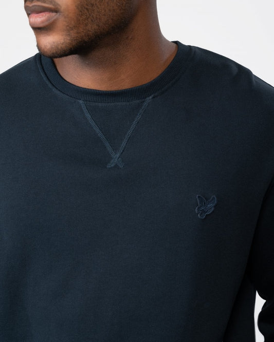 Lyle & Scott Tonal Eagle Mens Crew Neck Sweatshirt - Z271 Dark Navy