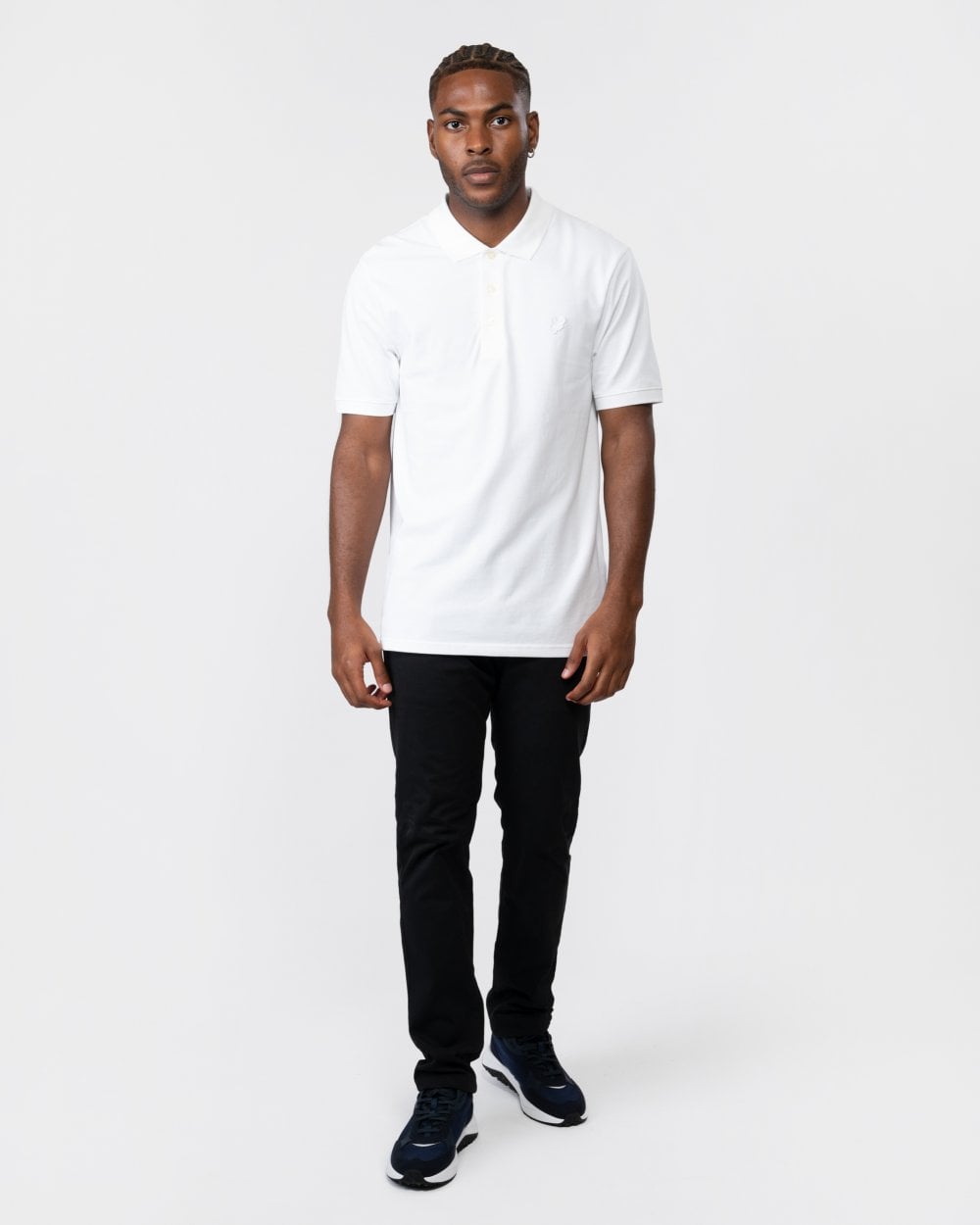 Lyle & Scott Tonal Eagle Mens Polo Shirt - 626 White