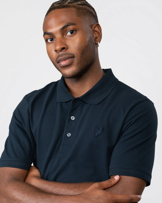 Lyle & Scott Tonal Eagle Mens Polo Shirt - Z271 Dark Navy