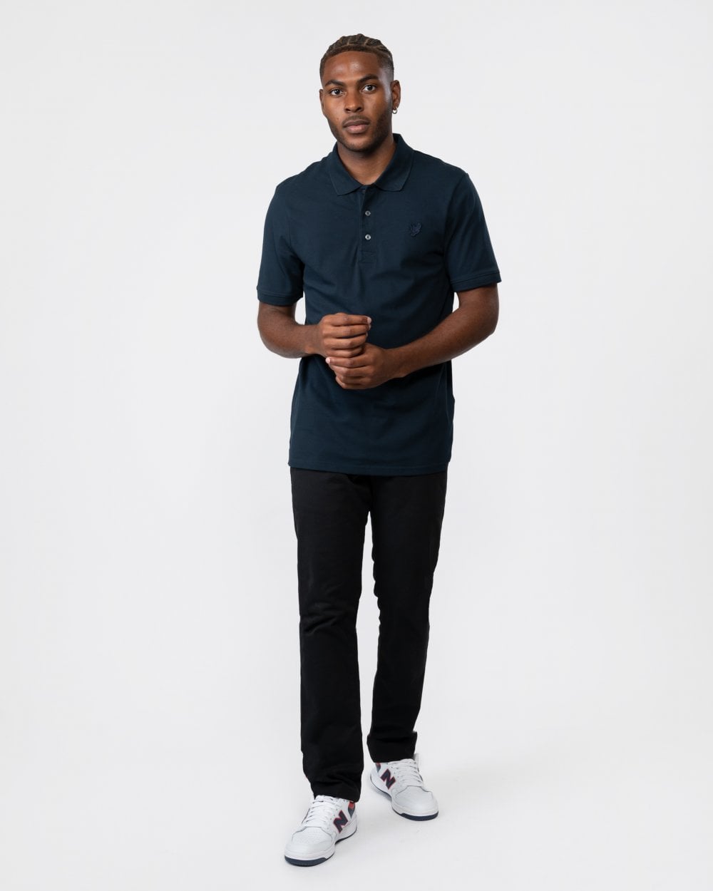 Lyle & Scott Tonal Eagle Mens Polo Shirt - Z271 Dark Navy