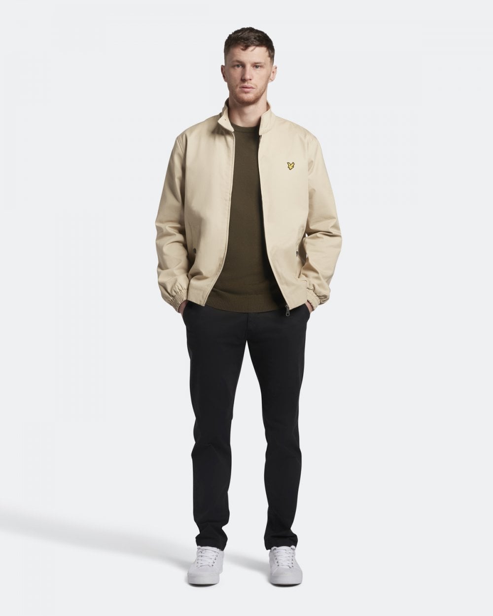 Lyle & Scott Mens Harrington Bomber Jacket - Z151 Stone