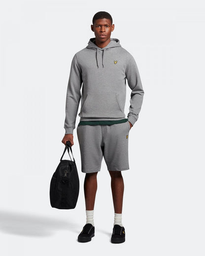 Lyle & Scott Mens Pullover Hoodie - T28 Mid Grey Marl