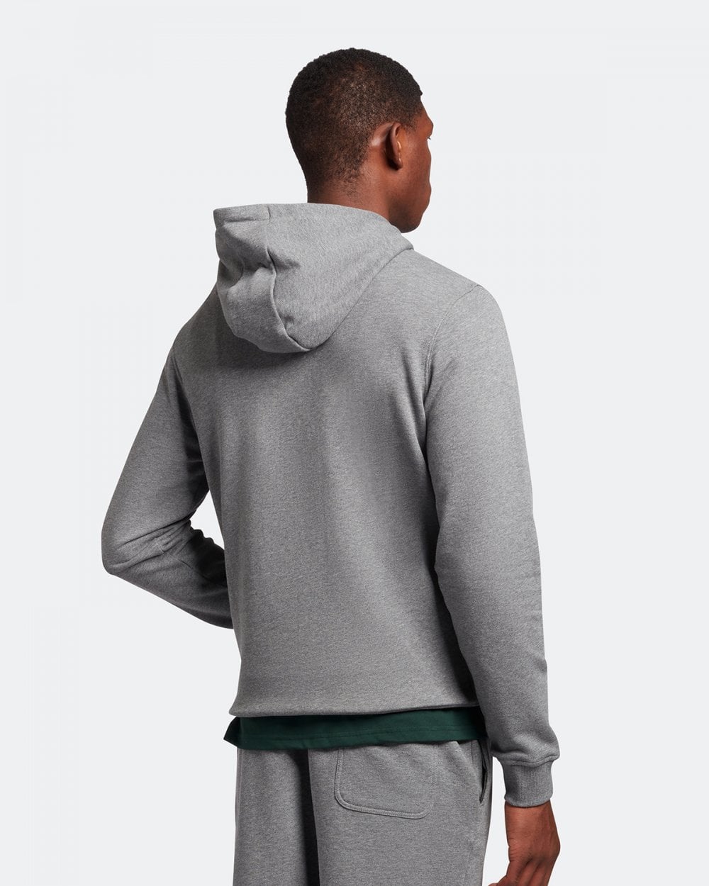 Lyle & Scott Mens Pullover Hoodie - T28 Mid Grey Marl